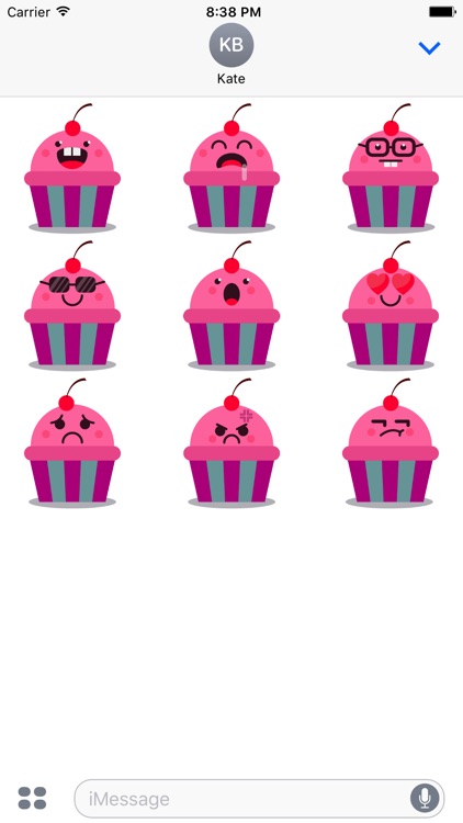 Cupcake Emoji Sticker Pack