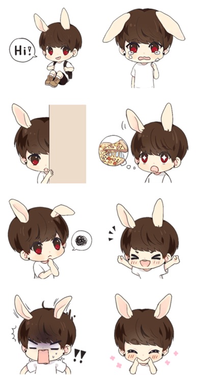 Bunny Boy Stickers