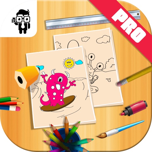 Monster Kids Coloring Book Pro iOS App