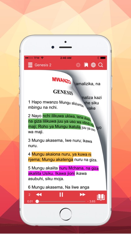 Swahili Bible Audio Kiswahili Bible screenshot-1