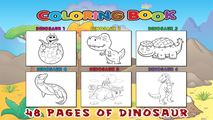 Dinosaur Coloring Book Free Pages for Toddler Kids