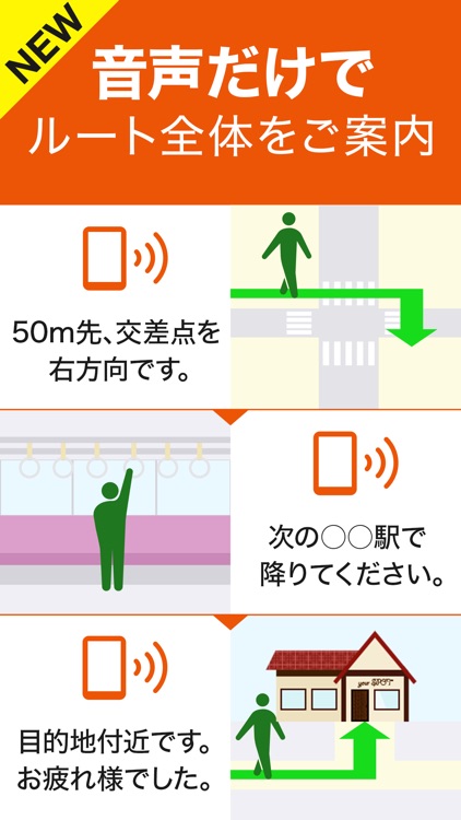 auナビウォーク – 乗換やマップでルート案内できるau公式のナビアプリ