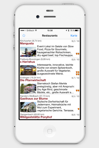 BZ Restaurantführer für Freiburg und Südbaden screenshot 2