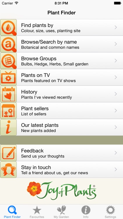 Joy of Plants Plant Finder