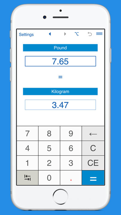 Pounds to kilograms and kg to lb weight converter Screenshot 2