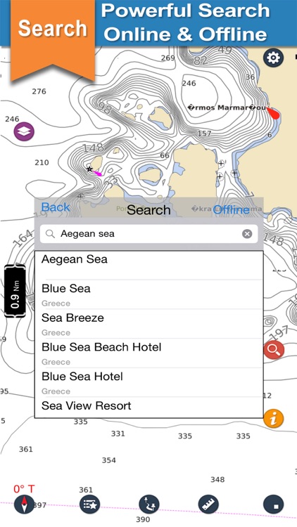 Aegean Sea North Fishing Chart