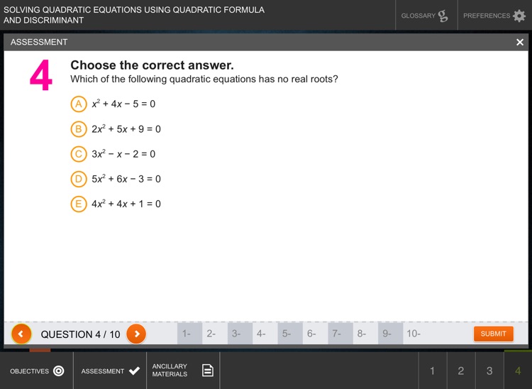 Solve Quad Eq's w Quad Formula