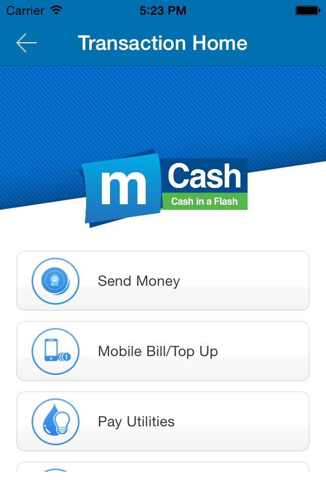 Mobitel mCash screenshot 2