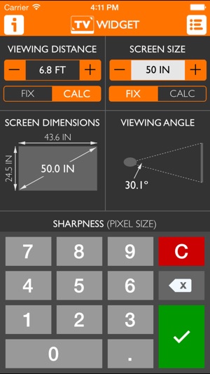 TV Widget - The TV Size Calculator(圖2)-速報App