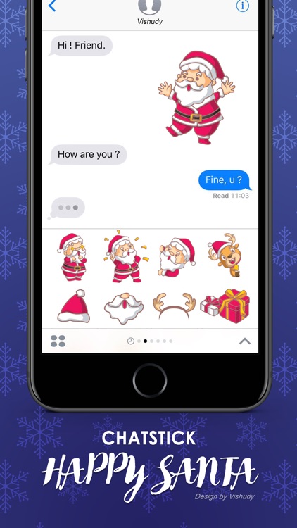 Happy Santa Stickers Emoji Keyboard By ChatStick