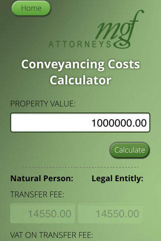 MGF Conveyancing Calculator screenshot 4