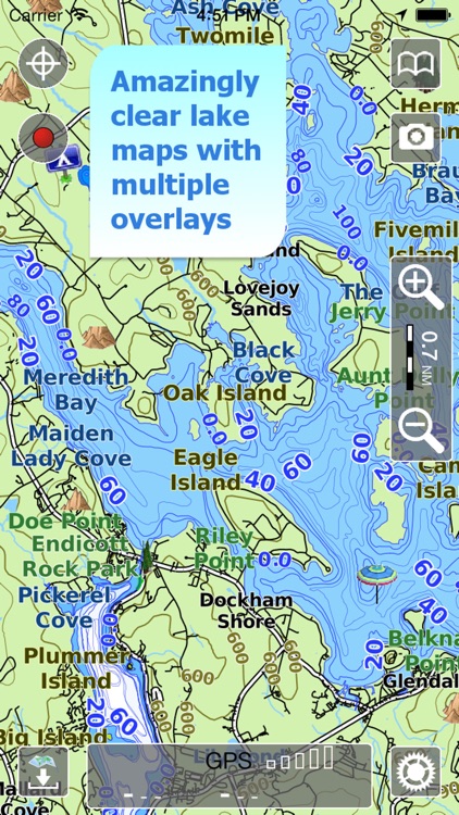 Aqua Map New Hampshire NH Lakes - Nautical Charts