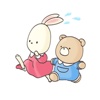 Bear And Rabbit Friends Animated Stickers