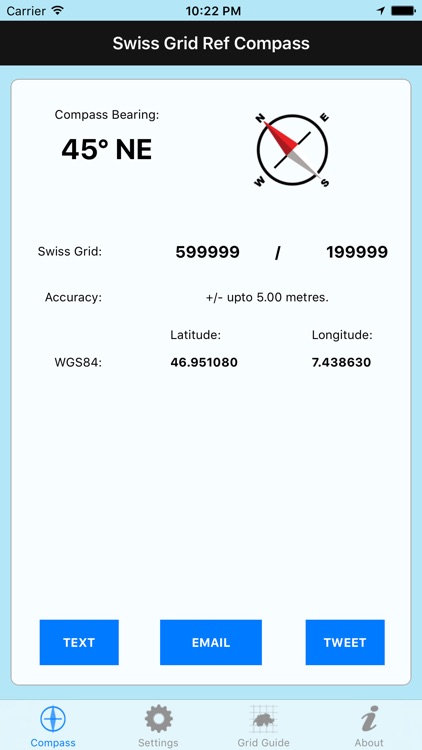 Swiss Grid Ref Compass