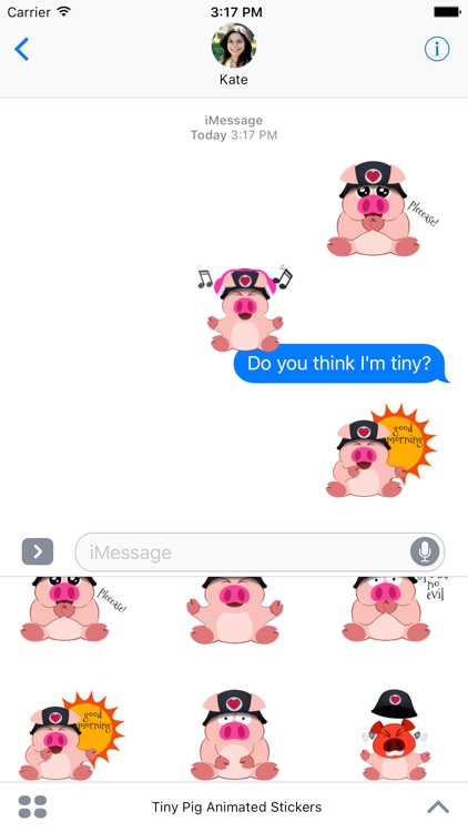 Tiny Pig Animated Emoji Stickers