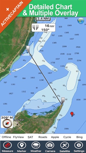 Cancun - GPS Map Navigator offline chart