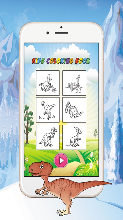 Dinosaur Coloring Pages Educational Game for Kids