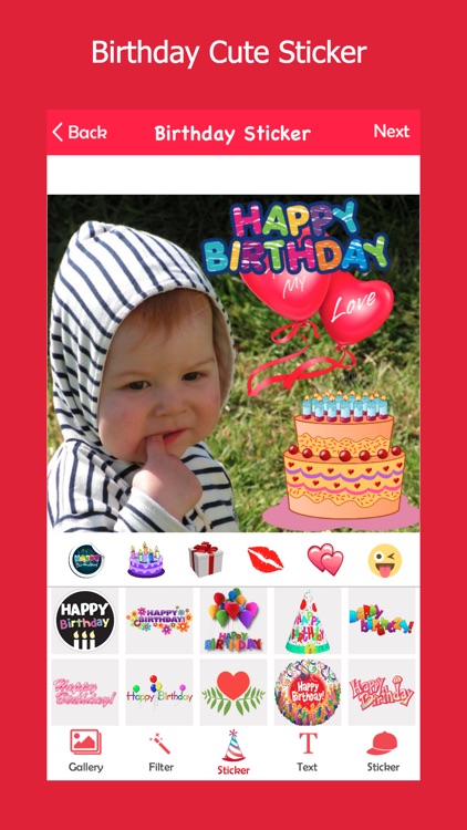 Happy BirthDay Photo Booth-Cute BirthDay Sticker