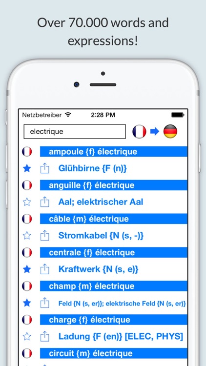 Offline German French Dictionary