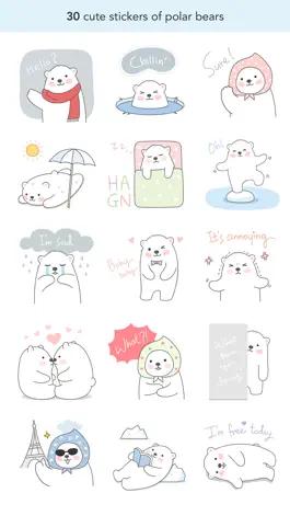 Game screenshot Sweet polar bear stickers apk