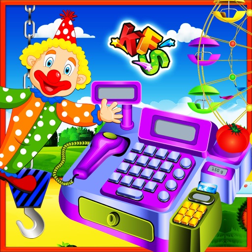 Theme Park Kids Cashier – Cash Register Games