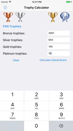 Trophy Calculator