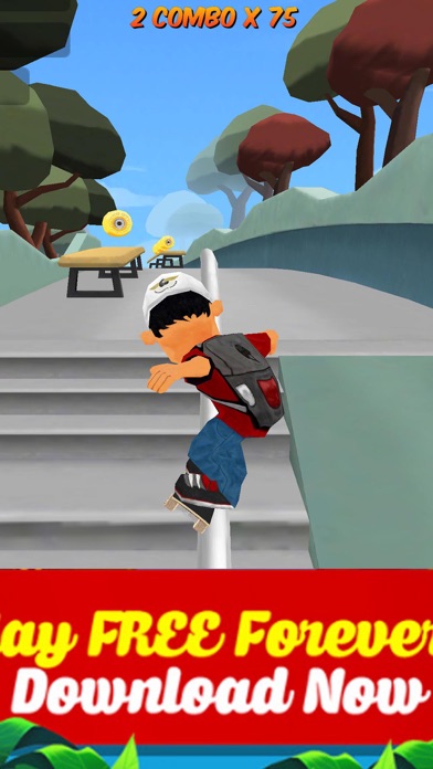 Skateboard Stunt Runner 2017 Free screenshot 2