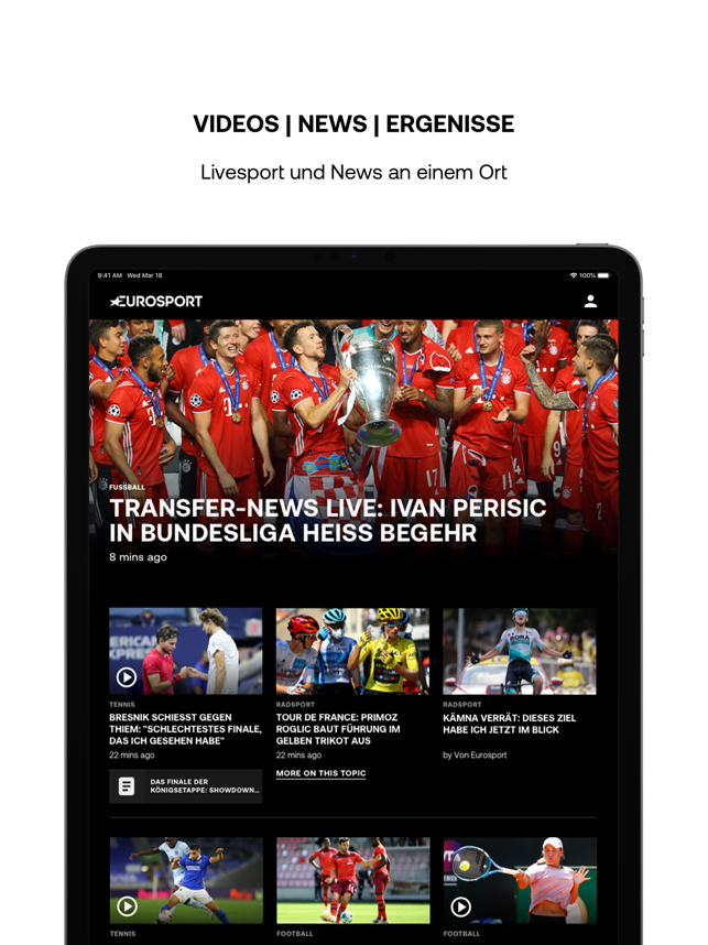 ?Eurosport: News & Ergebnisse Screenshot
