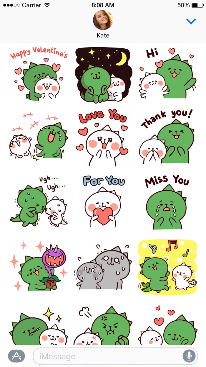 Dino Love stickers
