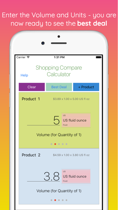 Shopping Compare Calculator screenshot 2