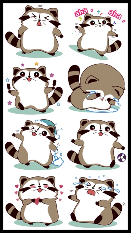 Racoon Sticker Pack screenshot-4