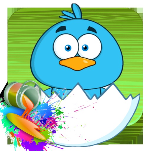 Angry - Bird Coloring Book Preschool Toddler Kids iOS App