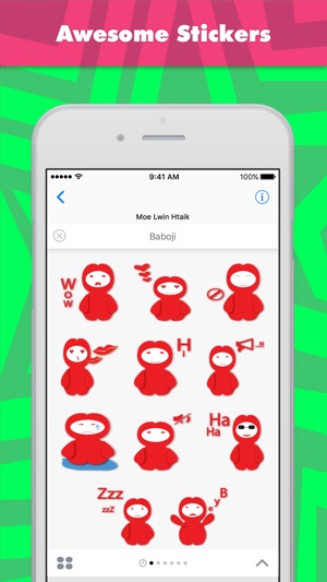 Baboji贴纸，设计：Moe Lwin Htaik(圖1)-速報App