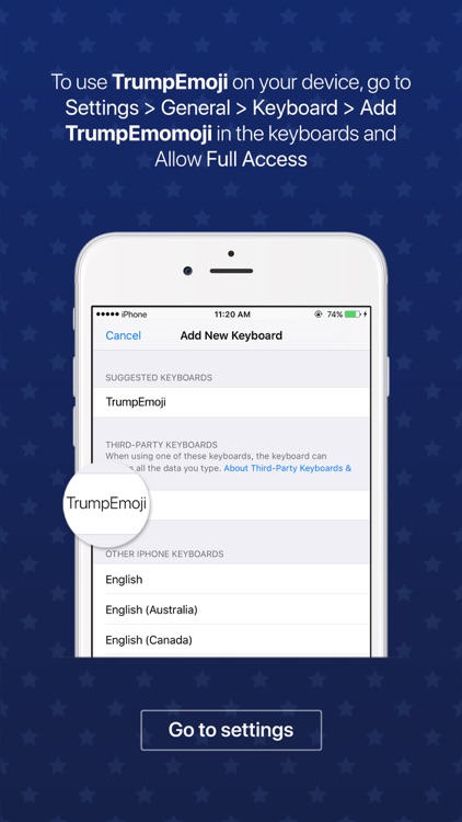 Trump Emoji - Stickers Keyboard for Donald Trump screenshot-3
