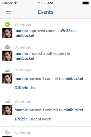Mini Bucket - BitBucket Client - náhled