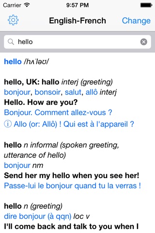 French – English Dictionary screenshot 2