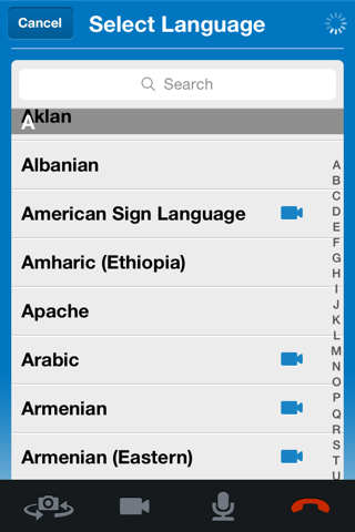 CyraCom Mobile Interpreter screenshot 2