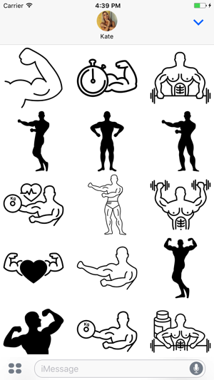 Flexmoji - Fitness Stickers for iMessage(圖2)-速報App