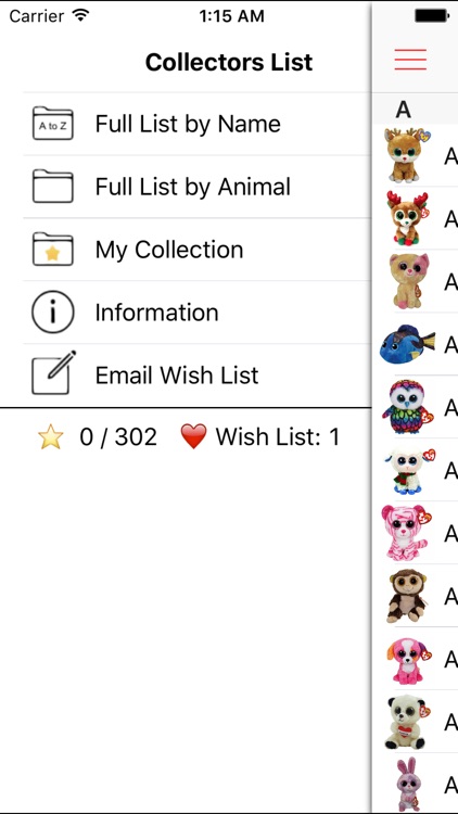 Collectors List - Boo's List