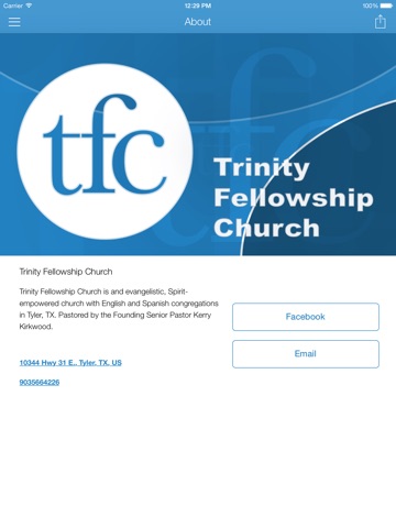 Trinity Fellowship Church Tyler for iPad screenshot 4