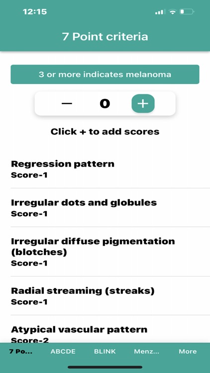 Skin cancer scoring