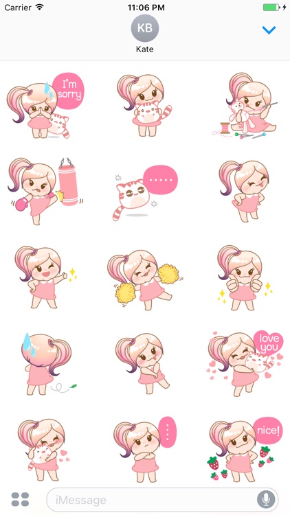 Finley The Lovely Little Girl English Stickers