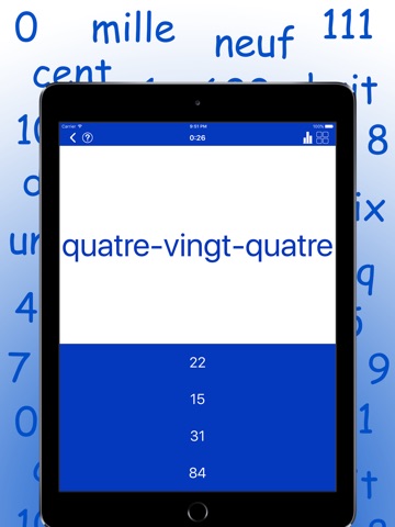 Numbers in French language screenshot 2