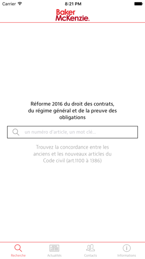 BakerMcKenzie Réforme Contrats