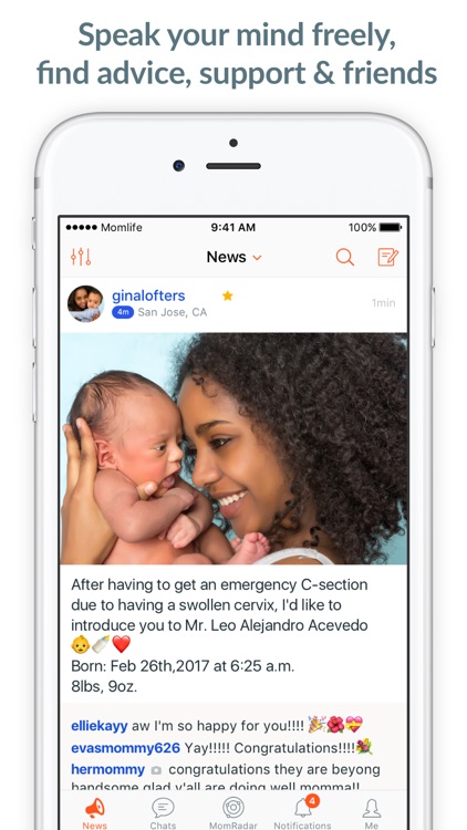 Pregnancy tracker app • Moms chat mom.life