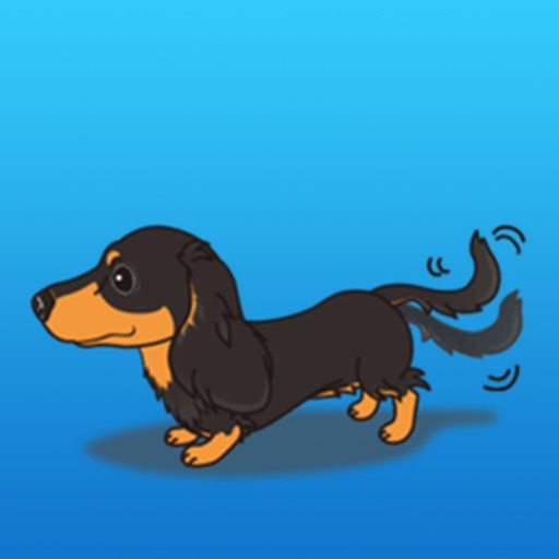 Happy Dachshund Puppy Sticker icon