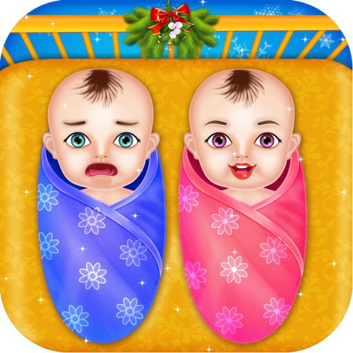 Free Christmas Twins NewBorn Baby Game for kids iOS App