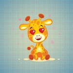 Sticker Me Happy Tiny Giraffe