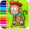 Monkey Explorer Games Coloring Book For Kids
