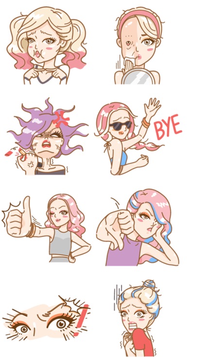 Supermodel Stickers by Abay Imanberlin